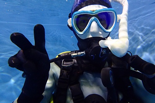 アイスフードでのスクーバダイビング