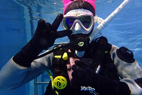 アイスフードでダイビング